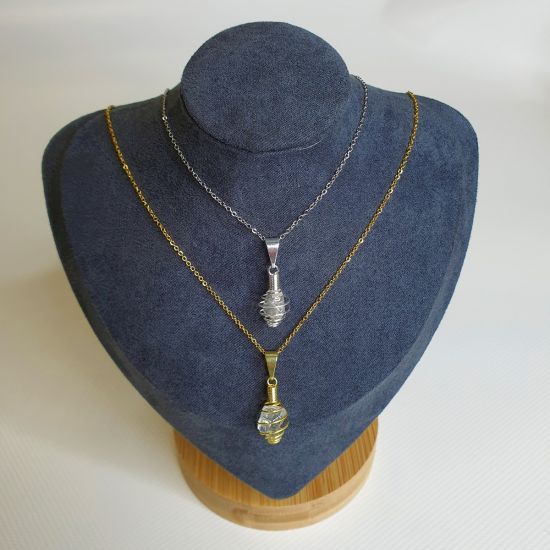 Pendentif rite en cristal de roche