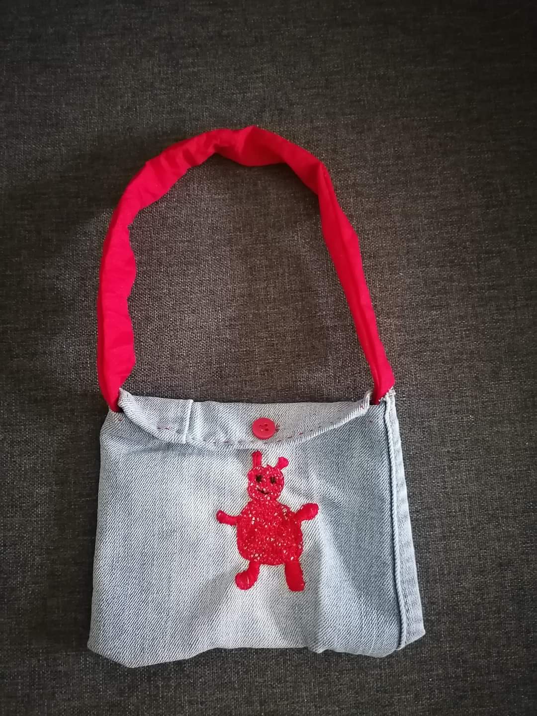 Sac petite fille ourson rouge