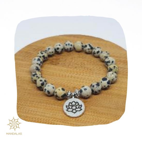 bracelet Nebulia en jaspe dalmatien