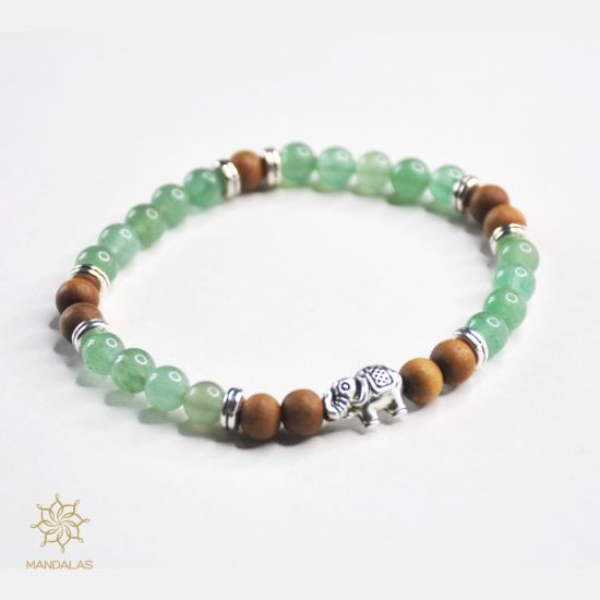 Bracelet Alphée bois de santal et aventurine