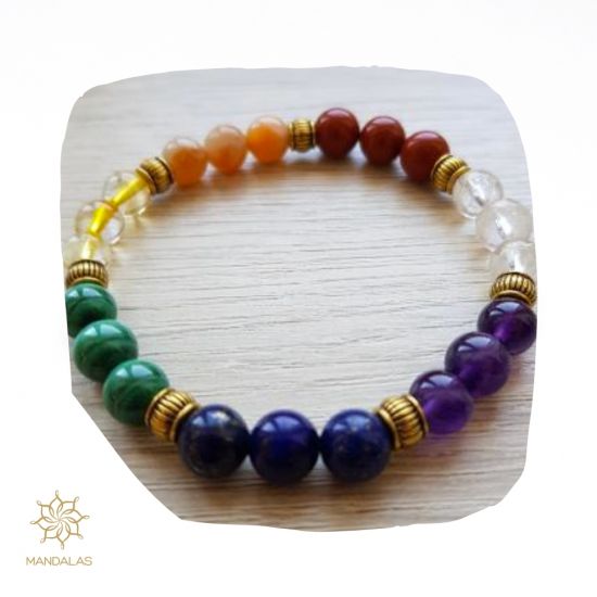 bracelet solaris or 7 chakras